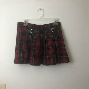 Red Plaid Skirt